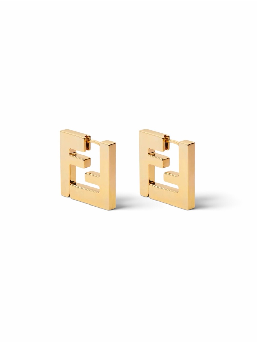 Fendi O'Lock Hoop Earrings Gold